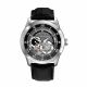 RELOJ BULOVA/ CORREA NEGRA DE CUERO, CAJA DE ACERO INOXIDABLE, CABALLERO
