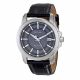 RELOJ BULOVA/ CORREA NEGRA DE CUERO, CAJA DE ACERO INOXIDABLE, CABALLERO