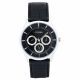 RELOJ CITIZEN/ CORREA NEGRA DE CUERO, CAJA DE ACERO INOXIDABLE, CABALLERO