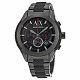 RELOJ AX/ CORREA NEGRA DE ACERO INOXIDABLE, CAJA DE ACERO INOXIDABLE, CABALLERO