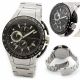 RELOJ ARMANI EXCHANGE/ CORREA PLATEADA DE ACERO INOXIDABLE, CAJA DE ACERO INOXIDABLE, CABALLERO