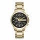 RELOJ AX/ CORREA DORADA DE ACERO INOXIDABLE, CAJA DE ACERO INOXIDABLE, CABALLERO