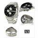 RELOJ AX/ CORREA PLATEADA DE ACERO INOXIDABLE, CAJA DE ACERO INOXIDABLE, CABALLERO