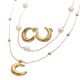 ACERO JUEGO CADENA ARETES