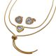 ACERO JUEGO CADENA ARETES