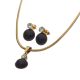 ACERO JUEGO CADENA ARETES
