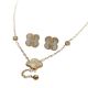 ACERO JUEGO CADENA ARETES