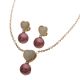 ACERO JUEGO CADENA ARETES