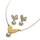 ACERO JUEGO CADENA ARETES