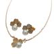 ACERO JUEGO CADENA ARETES