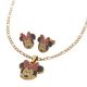 ACERO JUEGO ARETES CADENA