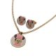 ACERO JUEGO  ARETES CADENA