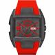 RELOJ DIESEL/ CORREA ROJA DE SILICONA, CAJA DE ACERO INOXIDABLE, CABALLERO
