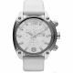 RELOJ DIESEL/ CORREA BLANCA DE CUERO, CAJA DE ACERO INOXIDABLE, CABALLERO
