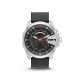 RELOJ DIESEL/ CORREA NEGRA DE CUERO, CAJA DE ACERO INOXIDABLE, CABALLERO