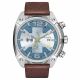 RELOJ DIESEL/ CORREA MARRON DE CUERO, CAJA DE ACERO INOXIDABLE, CABALLERO