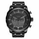 RELOJ DIESEL/ CORREA NEGRA DE ACERO INOXIDABLE, CAJA DE ACERO INOXIDABLE, CABALLERO