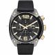 RELOJ DIESEL/ CORREA NEGRA DE CUERO, CAJA DE ACERO INOXIDABLE, CABALLERO