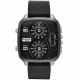 RELOJ DIESEL/ CORREA NEGRA DE CUERO, CAJA DE ACERO INOXIDABLE, CABALLERO