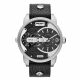 RELOJ DIESEL/ CORREA NEGRA DE CUERO, CAJA DE ACERO INOXIDABLE, CABALLERO