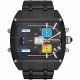 RELOJ DIESEL/ CORREA NEGRA DE ACERO INOXIDABLE, CAJA DE ACERO INOXIDABLE, CABALLERO