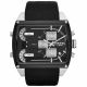 RELOJ DIESEL/ CORREA NEGRA DE CUERO, CAJA DE ACERO INOXIDABLE, CABALLERO