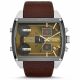 RELOJ DIESEL/ CORREA MARRON DE CUERO, CAJA DE ACERO INOXIDABLE, CABALLERO