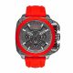 RELOJ DIESEL/ CORREA ROJA DE SILICONA, CAJA DE ACERO INOXIDABLE, CABALLERO