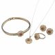 JUEGO ARETES/CADENA/PULSERA/ANILLO