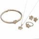 JUEGO ARETES/CADENA/PULSERA/ANILLO