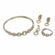 JUEGO  ARETES DIJE PULSERA ANILLO