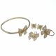 JUEGO  ARETES DIJE PULSERA ANILLO