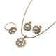JUEGO  ARETES CADENA ANILLO