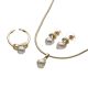 JUEGO ARETES CADENA ANILLO
