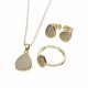 JUEGO CADENA/ARETES/ANILLO