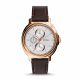 RELOJ FOSSIL/ CORREA MARRON DE CUERO, CAJA DE ACERO INOXIDABLE, DAMA