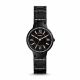 RELOJ FOSSIL/ CORREA NEGRA DE ACERO INOXIDABLE, CAJA DE ACERO INOXIDABLE, DAMA