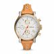 RELOJ FOSSIL/ CORREA CARAMEL DE CUERO, CAJA DE ACERO INOXIDABLE, DAMA