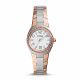 RELOJ FOSSIL  CORREA ORO ROSA PLATEADA DE ACERO INOXIDABLE ORO, CAJA DE ACERO INOXIDABLE, DAMA