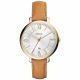 RELOJ FOSSIL/ CORREA BEIGE DE CUERO, CAJA DE ACERO INOXIDABLE, DAMA