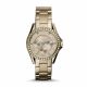 RELOJ FOSSIL  CORREA ORO BEIGE DE ACERO INOXIDABLE, CAJA DE ACERO INOXIDABLE, DAMA