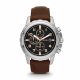 RELOJ FOSSIL/ CORREA MARRON DE CUERO, CAJA DE ACERO INOXIDABLE, CABALLERO