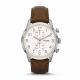 RELOJ FOSSIL/ CORREA MARRON DE CUERO, CAJA DE ACERO INOXIDABLE, CABALLERO