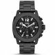 RELOJ FOSSIL/ CORREA NEGRA DE ACERO INOXIDABLE, CAJA DE ACERO INOXIDABLE, CABALLERO
