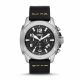 RELOJ FOSSIL/ CORREA NEGRA DE CUERO, CAJA DE ACERO INOXIDABLE, CABALLERO