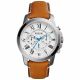 RELOJ FOSSIL/ CORREA MARRON DE CUERO, CAJA DE ACERO INOXIDABLE, CABALLERO