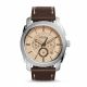 RELOJ FOSSIL/ CORREA MARRON DE CUERO, CAJA DE ACERO INOXIDABLE, CABALLERO