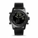 RELOJ FOSSIL/ CORREA NEGRA DE CUERO, CAJA DE ACERO INOXIDABLE, CABALLERO