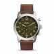 RELOJ FOSSIL/ CORREA MARRON DE CUERO, CAJA DE ACERO INOXIDABLE, CABALLERO