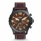 RELOJ FOSSIL/ CORREA VINOTINTO DE CUERO, CAJA DE ACERO INOXIDABLE, CABALLERO